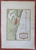 Yarmouth England Norfolk City Walls c. 1760 Bellin hand color engraved fine map