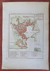 Plymouth England Devon Citadel City Plan Docks c. 1760 engraved map