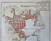 Plymouth England Devon Citadel City Plan Docks c. 1760 engraved map