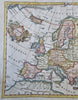 Europe decorative title cartouche 1772 Jefferys fine hand colored map