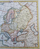 Europe decorative title cartouche 1772 Jefferys fine hand colored map
