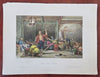 Chinese Opium Den Smoking Pipes c. 1850 Paterson engraved print