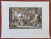 Lantern Merchant Peking Beijing China Shop Interior c. 1850 engraved print
