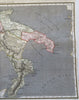 Southern Italy Roman Empire Latium Rome Apulia 1806 Tanner hand color map
