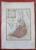 Amsterdam Holland Netherlands City Plan Canal Fort Harbor c. 1780 engraved map