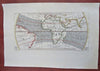 Atlantic & Indian Oceans Africa Brazil Ocean Currents 1753 Cosmant engraved map