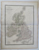 British Isles Ireland United Kingdom England Wales Scotland 1829 Lapie large map