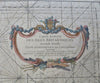 Northern England United Kingdom Scotland 1760 Bellin rare huge sea chart map