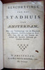 Amsterdam Holland 1781 Mortier guide book Dam Royal Palace 3 city views