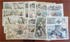 Judge Frank Beard Art Political Cartoons 1880's Lot x 14 rare color prints