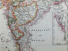 Persia Afghanistan Russia Central Asia 1852 Flemming old antique color map
