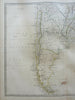 South America Southern Portion Argentina Chile Falklands 1868 Johnston map