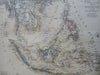 Southeast Asia Indonesia Malaysia Thailand Vietnam 1885 Flemming detailed map