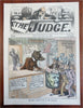 Judge Frank Beard Art Political Cartoons 1880's Lot x 14 rare color prints