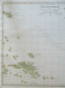 Polynesia Pacific Islands Hawaii Fiji Tahiti Honolulu 1855 detailed map