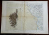 Corsica Western France Nantes La Rochelle Rochefort 1875 Lemercier large map