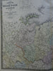 Central Asia Siberia Russia Mongolia c 1830's Brue large detailed map hand color
