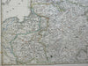 Eastern Europe Russian Empire Poland Prussia Livonia Estonia 1848 Stulpnagel map