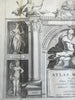 Allegorical Frontispiece Atlas Asia Europa Mexico Africa 1734 engraved print