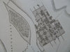 Constitucion Chile Detailed City Plan 1855 Gritzner lithographed map
