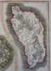Martinique Dominica islands Cul de Sac Royal c.1815 large Caribbean Thomson map