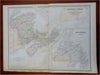 Canadian Maritimes New Brunswick Newfoundland 1889-93 Bradley folio map