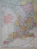 Ontario Canada Great Lakes region 1908 McNally large overprinted map