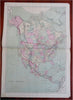 North America United States Mexico Canada Caribbean Sea 1873 William large map