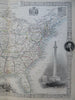 United States Buffalo Hunt Washington 1851 Tallis Rapkin decorative vignette map
