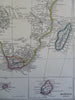 Africa Continent Cape Colony Egypt Guinea Madeira c. 1850 Chapman 2 sheet map