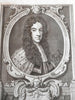 Daniel Finch Earl of Nottingham 1744 decorative large fine engraved portrait