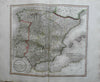 Iberia Spain Portugal Castille Leon Galicia Andalusia 1801 Cary folio map
