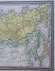 Eastern Russian Empire Siberia Kamchatka 1850 Cowperthwait Mitchell map