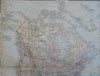 North America United States Mexico Canada 1889-93 Bradley folio map