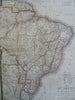 South America Brazil Uruguay Paraguay Argentina Peru 1836 Brue lg. detailed map