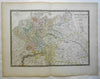 Holy Roman Empire Prussia Austria c. 1830's Brue large detailed map hand color