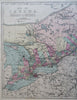 Ontario & Quebec Canada Toronto Great Lakes Toronto Montreal 1873 Williams map