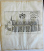 St. Katherines by the Tower English Church South view 1661 Hollar engraved print