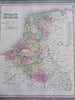 Netherland Belgium Holland Luxembourg c. 1850 Cowperthwait Mitchell map