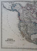 North America United States Canada Mexico Caribbean 1880 Stulpnagel detailed map