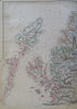 Kingdom of Scotland Edinburgh Glasgow Aberdeen 1860 Blackie two sheet map