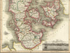 Denmark Jutland w/ Copenhagen view beautiful 1819 Thomson antique old map