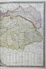 Austria-Hungary Hapsburg Empire c. 1830's Brue large detailed map hand color