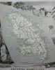 Martinique Caribbean Island French Colonies 1855 Lemercier decorative map