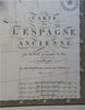 Ancient Spain Celt-Iberian Tribes 1827 Brue large detailed map hand color