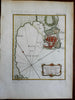 Portoferraio Elba island Italy Italia detailed city plan 1760 Bellin map