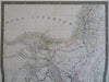 Ancient Egypt Nubia Sinai Holy Land 1822 Brue large detailed map hand color