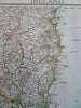 Ireland by itself 1883 Letts detailed large rare 4 sheet color map lifeboats