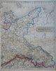 German Confederation Prussia Austria Bavaria Hanover 1860 Biller 4 sheet map