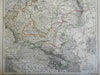 Russian Empire Finland Poland Ukraine Crimea 1874 Flemming detailed large map